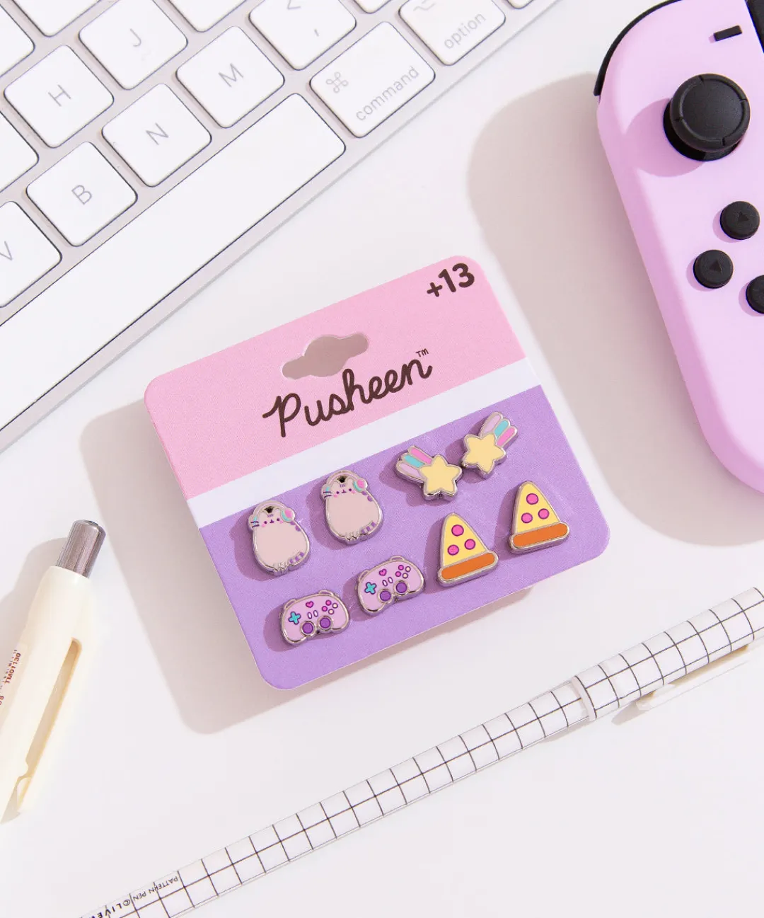 Pusheen Jewelry|Gaming>Gaming 4-Pack Stud Earrings Set