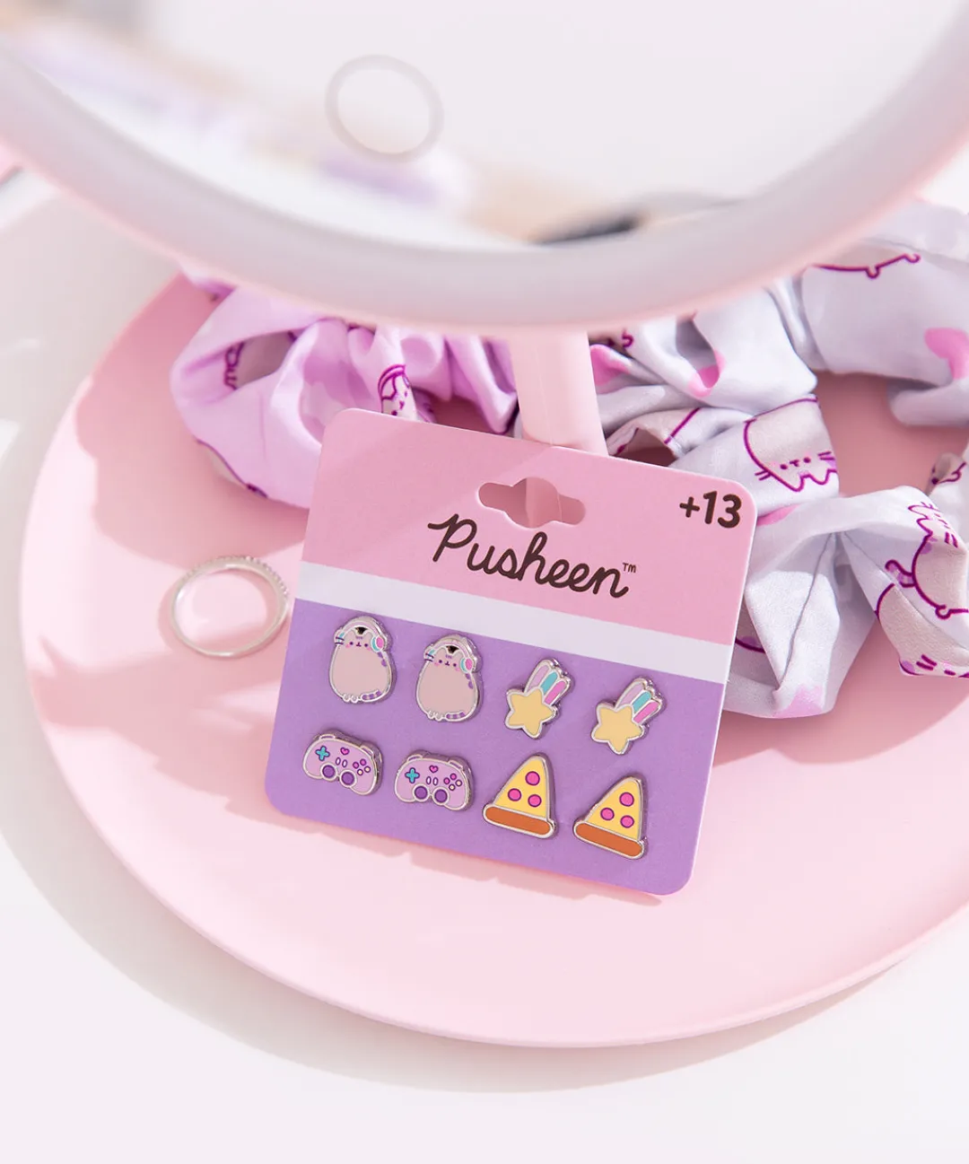 Pusheen Jewelry|Gaming>Gaming 4-Pack Stud Earrings Set