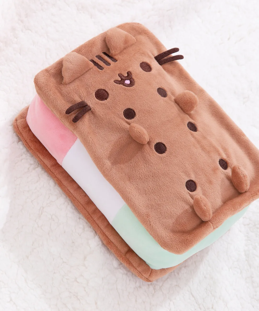 Pusheen Plush & Squisheens|Ice Cream>Neapolitan Ice Cream Sandwich Squisheen Plush