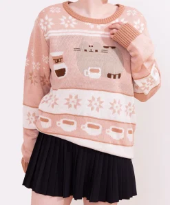 Pusheen Guys & Unisex|Hoodies & Sweaters>Coffee Break Unisex Knit Sweater