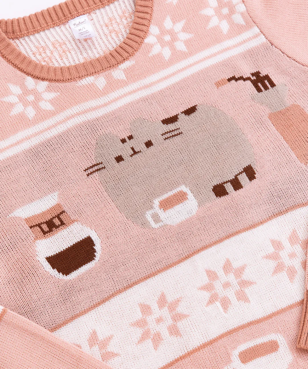 Pusheen Guys & Unisex|Hoodies & Sweaters>Coffee Break Unisex Knit Sweater