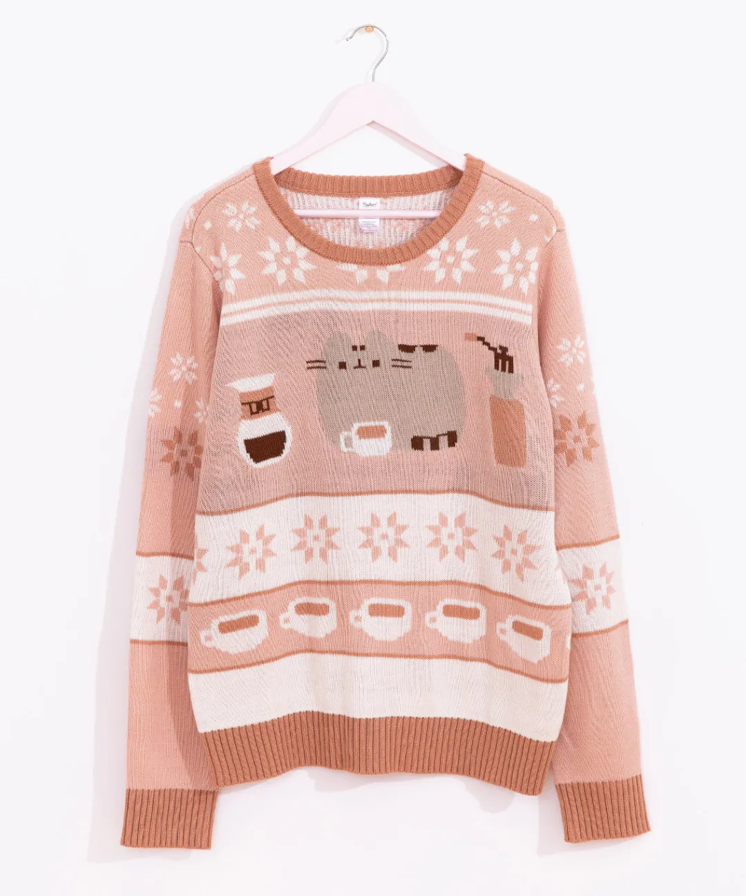 Pusheen Guys & Unisex|Hoodies & Sweaters>Coffee Break Unisex Knit Sweater