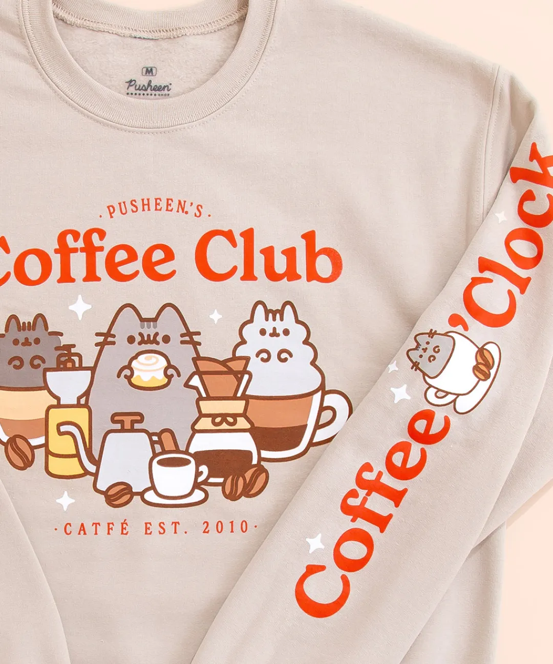 Pusheen Guys & Unisex|Hoodies & Sweaters>Coffee Club Unisex Sweatshirt