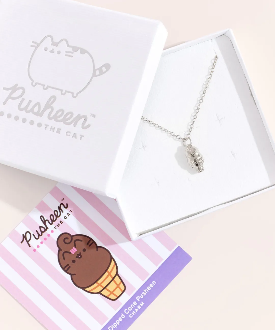 Pusheen Jewelry|Ice Cream>Dipped Cone Charm Necklace
