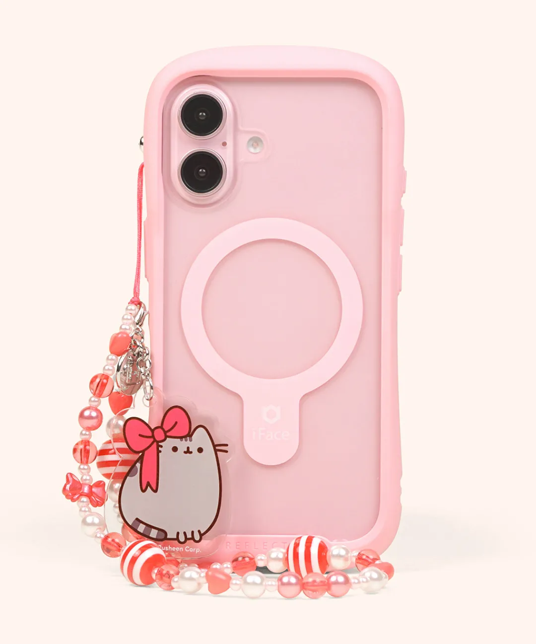 Pusheen Office & Tech>Holiday Beaded Phone Charm