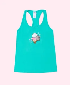 Pusheen Ladies|Tees & Tanks>Ice Cream Cone Ladies Tank