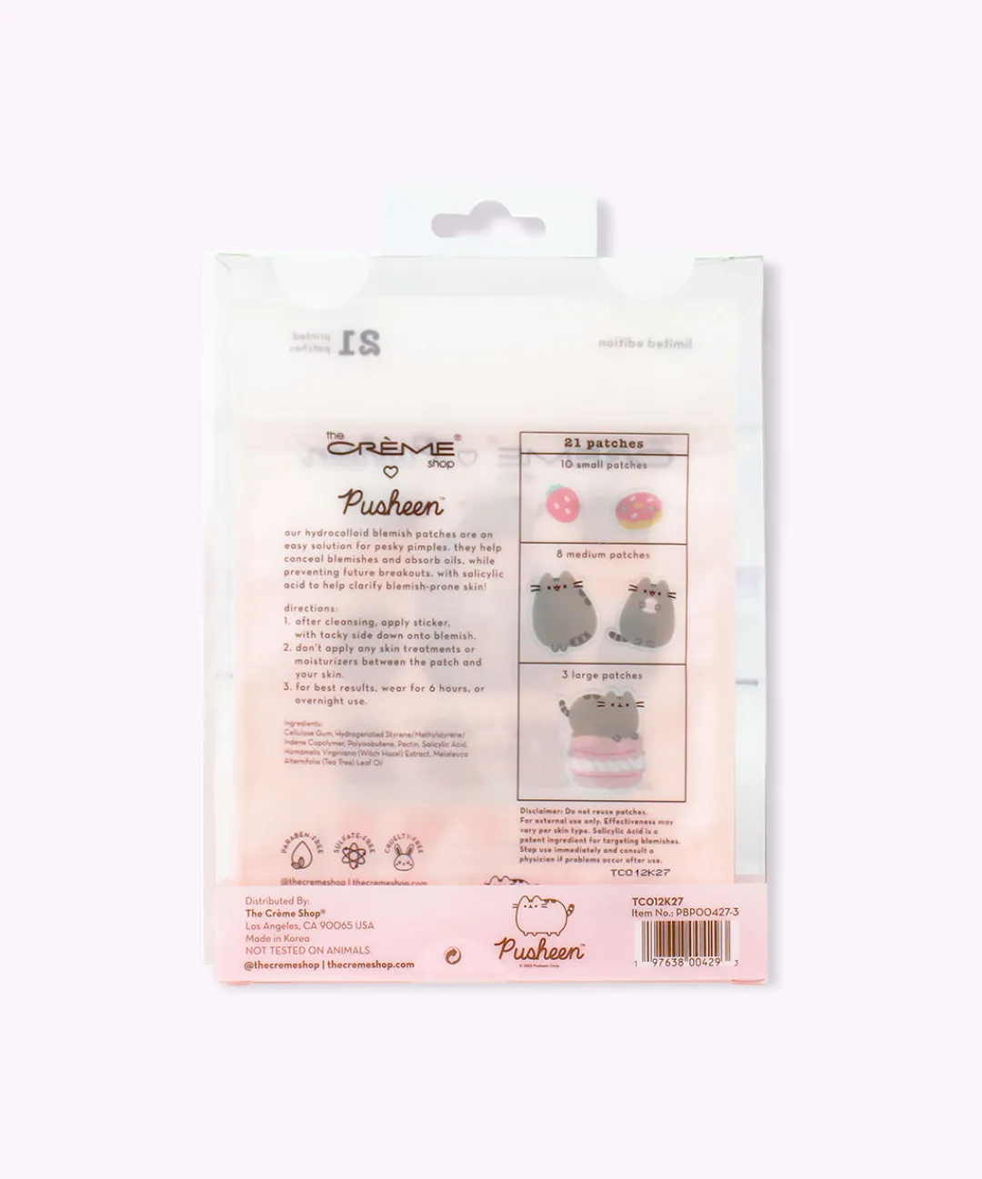 Pusheen Bed & Bath|Beauty & Skincare>The Crème Shop x Blemish Patches - 3-pack