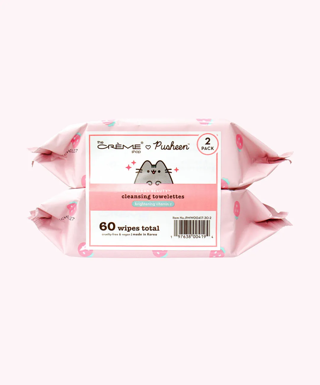 Pusheen Beauty & Skincare|Bed & Bath>The Crème Shop x Cleansing Towelettes - 2-pack