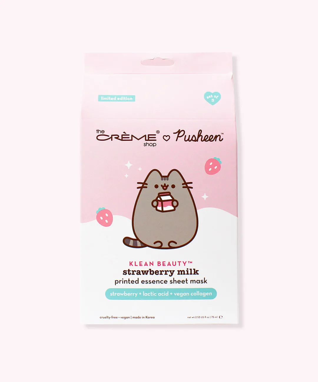 Pusheen Bed & Bath|Beauty & Skincare>The Crème Shop x Sheet Masks - 3-pack