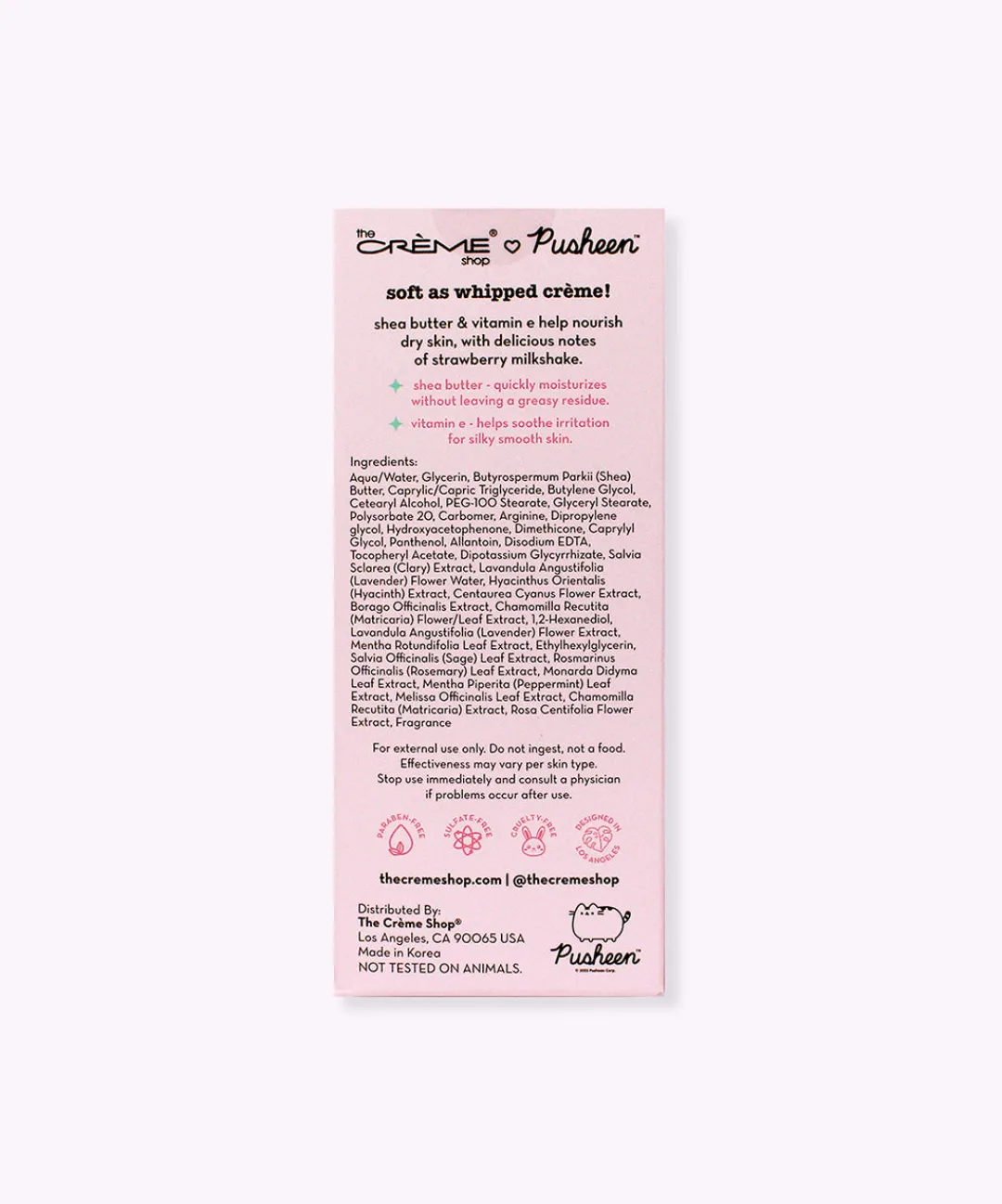Pusheen Bed & Bath|Beauty & Skincare>The Crème Shop x Strawberry Milkshake Hand Crème