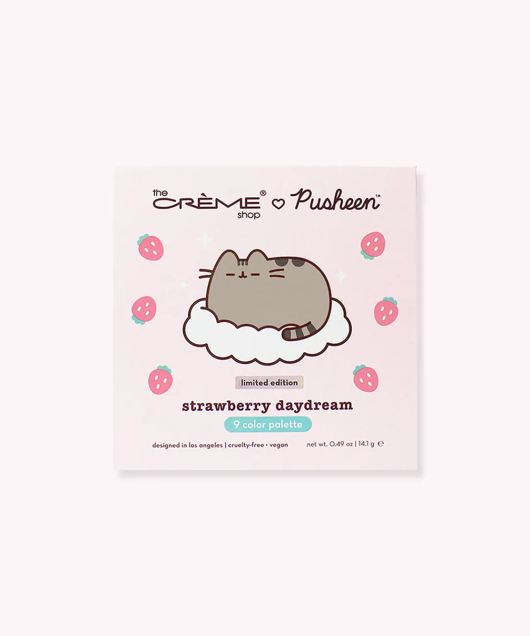 Pusheen Bed & Bath|Beauty & Skincare>The Crème Shop x Strawberry 9-Color Eyeshadow Palette